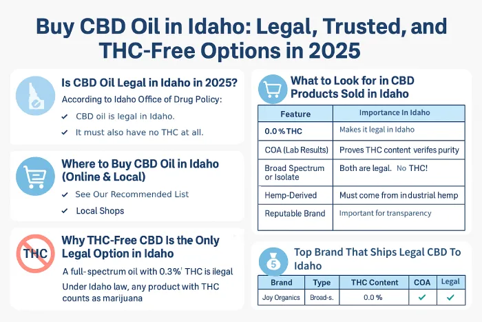 Buy CBD Oil In Idaho: Legal, Trusted, And THC-Free Options In 2025 1 Buy CBD oil in idaho - buyers guide