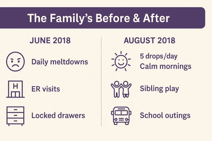 A Mother's CBD Journey With Her Autistic Son (Reddit Case Study, Annotated, & Organized) 1 The Family’s Before & After CBD for their autistic child